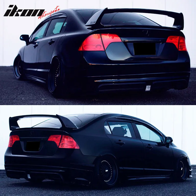 2006-2011 Honda Civic Mugen Style Rear Trunk Spoiler Wing ABS
