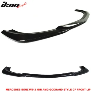 2010-2013 Benz E Class W212 4DR AMG Front Bumper Lip Carbon Fiber