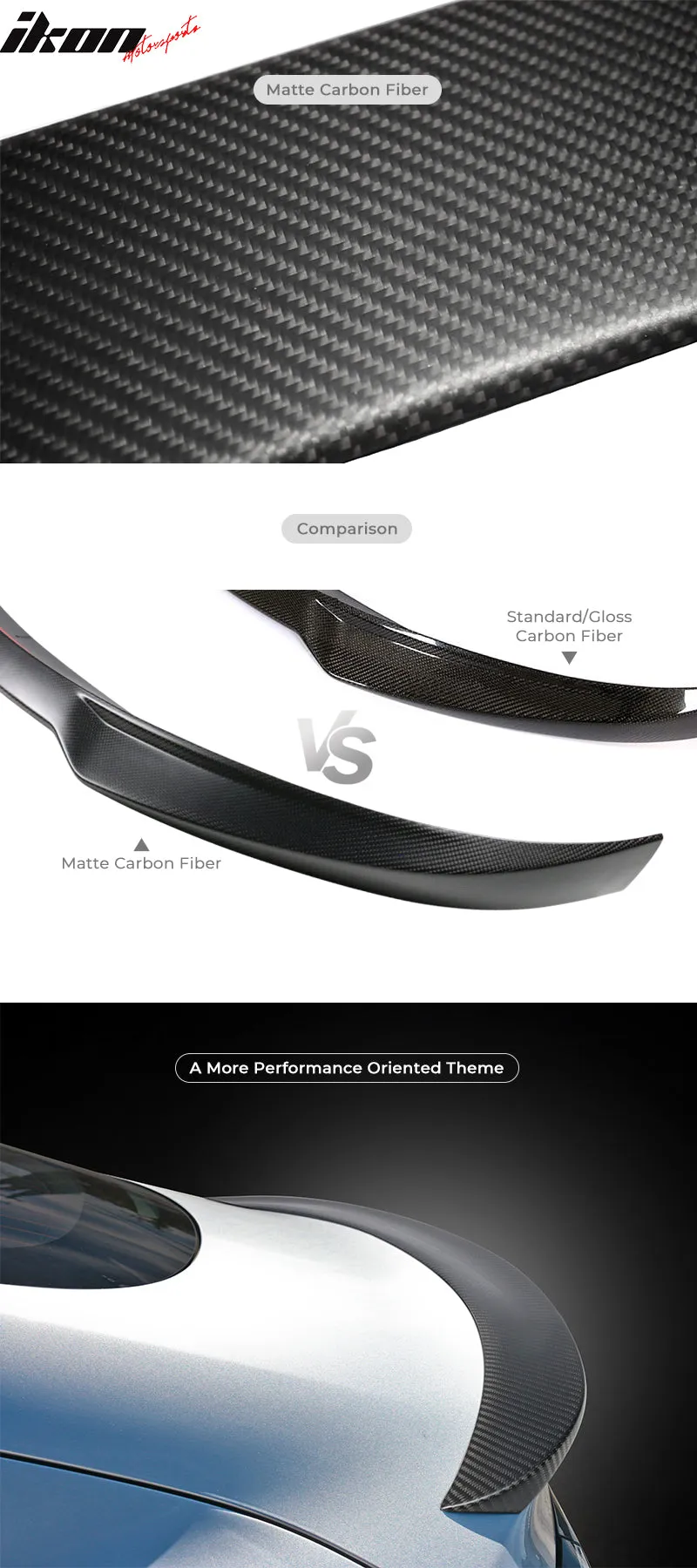 2014-2020 Benz W222 S Class JC Style Rear Roof Spoiler Carbon Fiber