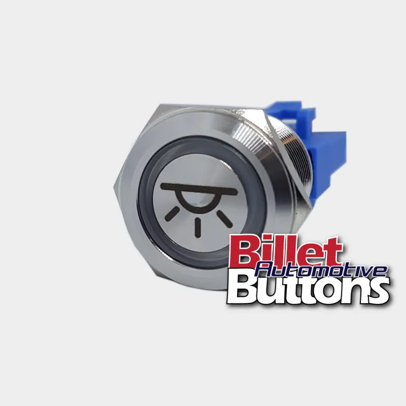 22mm 'DOME LIGHT SYMBOL' Billet Push Button Switch Interior Light etc