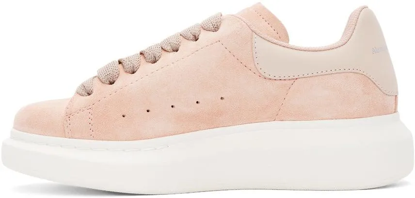 Alexander McQueen Pink Suede Oversized Sneakers