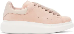 Alexander McQueen Pink Suede Oversized Sneakers