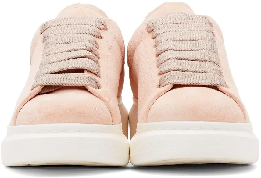 Alexander McQueen Pink Suede Oversized Sneakers