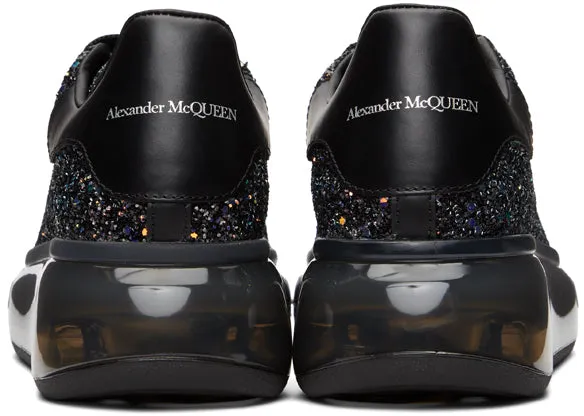 Alexander McQueen SSENSE Exclusive Black Galaxy Glitter Oversized Sneakers