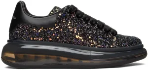 Alexander McQueen SSENSE Exclusive Black Galaxy Glitter Oversized Sneakers