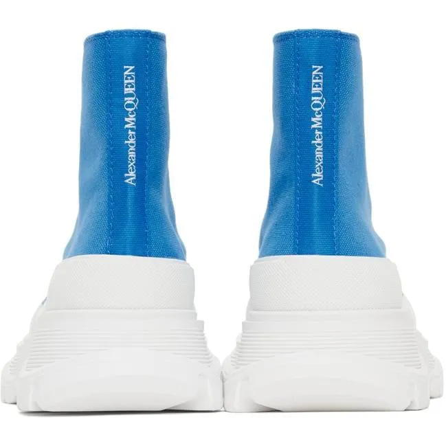 Alexander McQueen SSENSE Exclusive Blue Tread Slick Platform High Sneakers