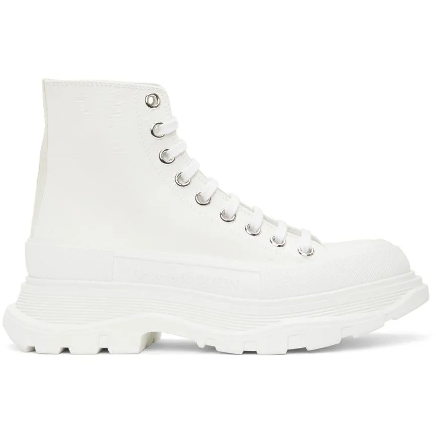 Alexander McQueen White Tread Slick High Sneakers