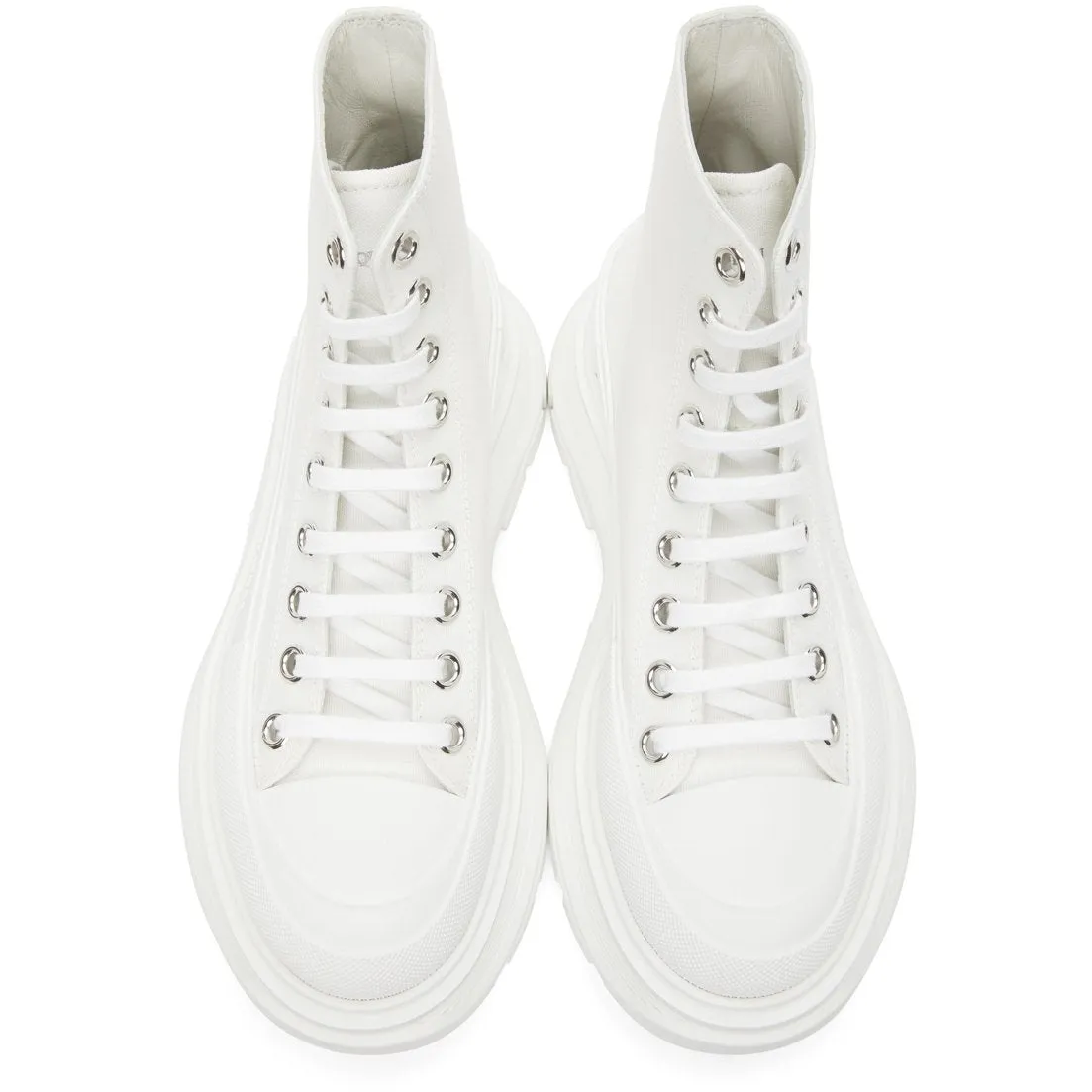 Alexander McQueen White Tread Slick High Sneakers
