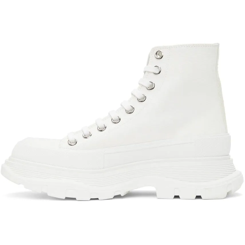 Alexander McQueen White Tread Slick High Sneakers