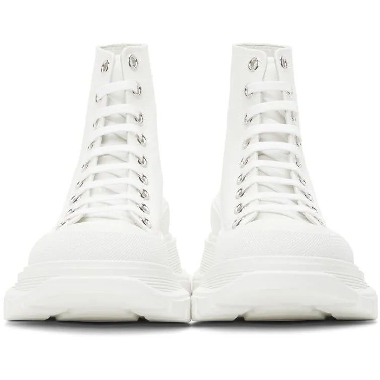 Alexander McQueen White Tread Slick High Sneakers