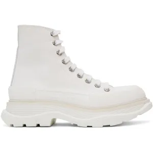 Alexander McQueen White Tread Slick Platform High Sneakers