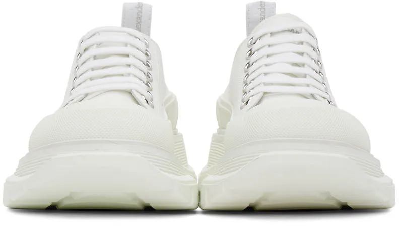 Alexander McQueen White Tread Slick Platform Low Sneakers