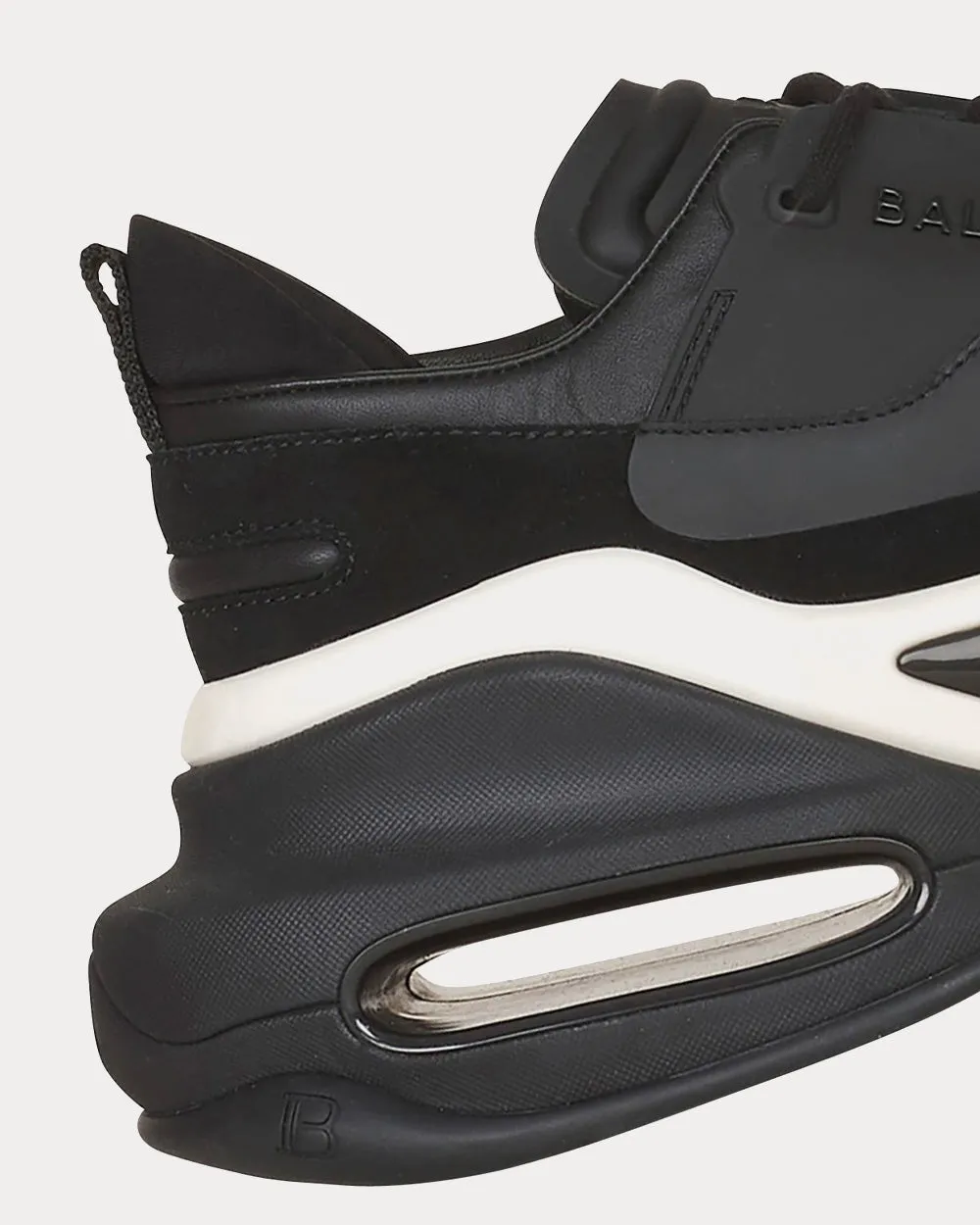 B-Bold Leather Black / White Low Top Sneakers