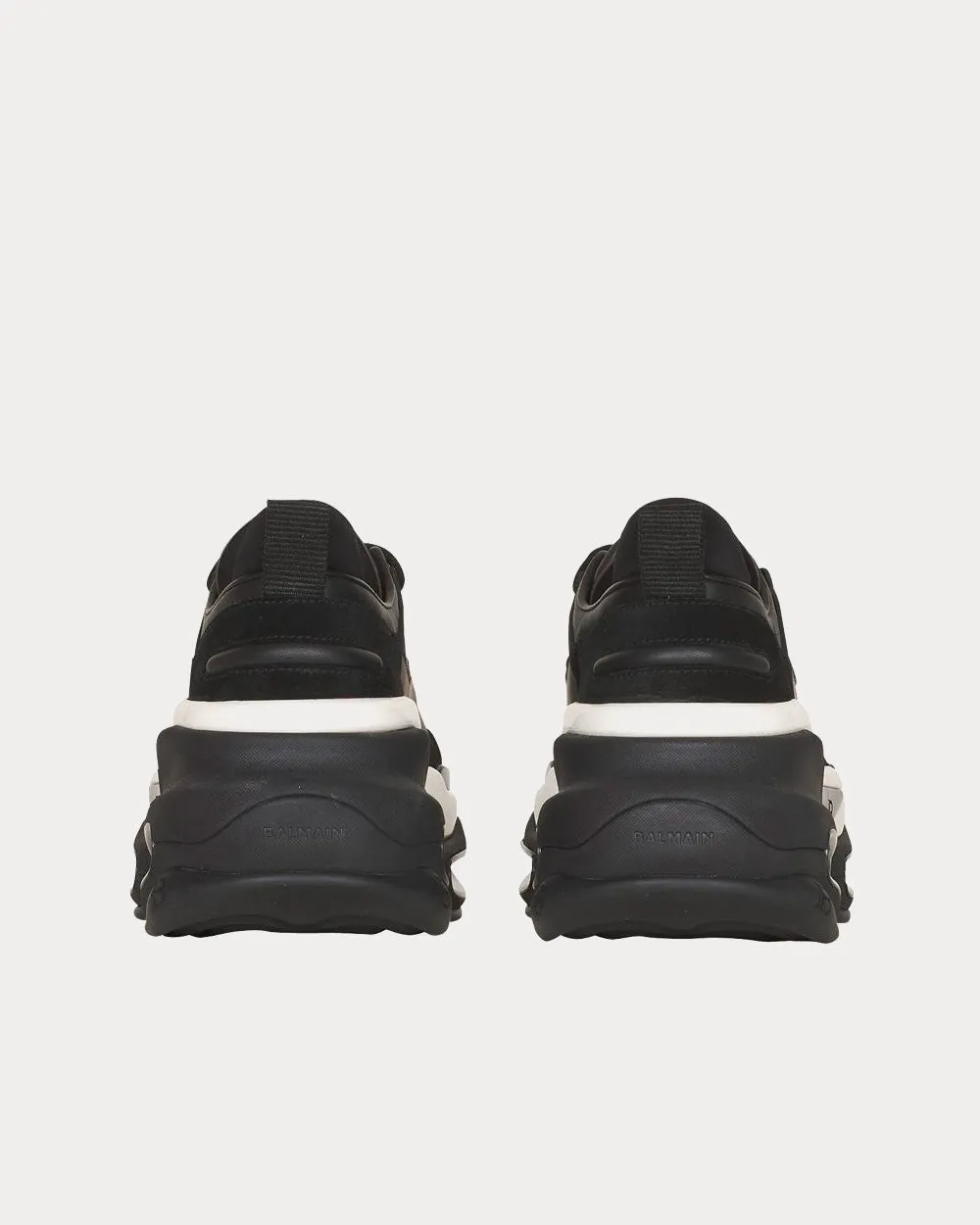B-Bold Leather Black / White Low Top Sneakers