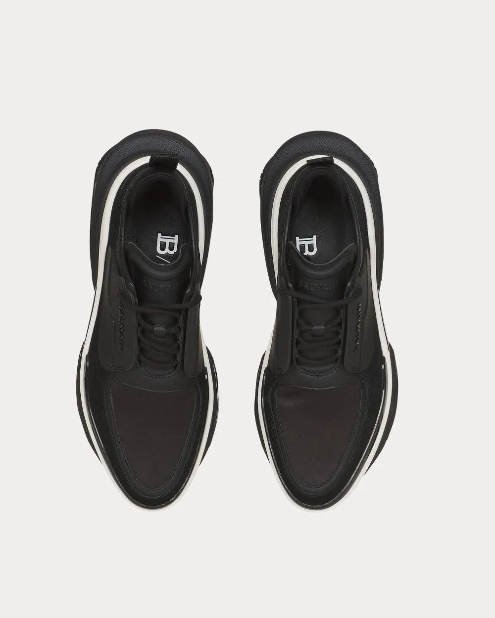 B-Bold Leather Black / White Low Top Sneakers