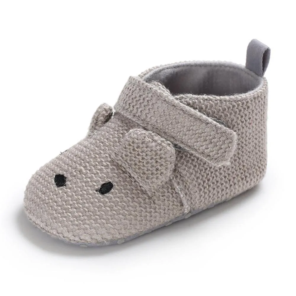 Baby Unisex Cartoon Magic Tape Flats Kids Shoes Wholesale