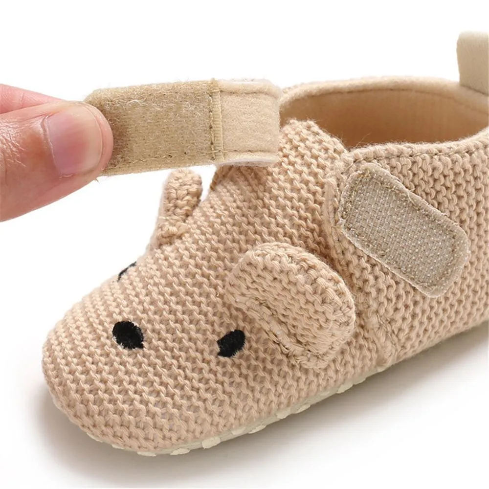 Baby Unisex Cartoon Magic Tape Flats Kids Shoes Wholesale