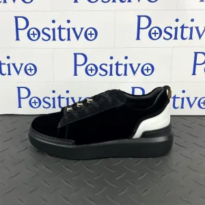 Buscemi Womens Ninna Velvet Black Leather Sneakers