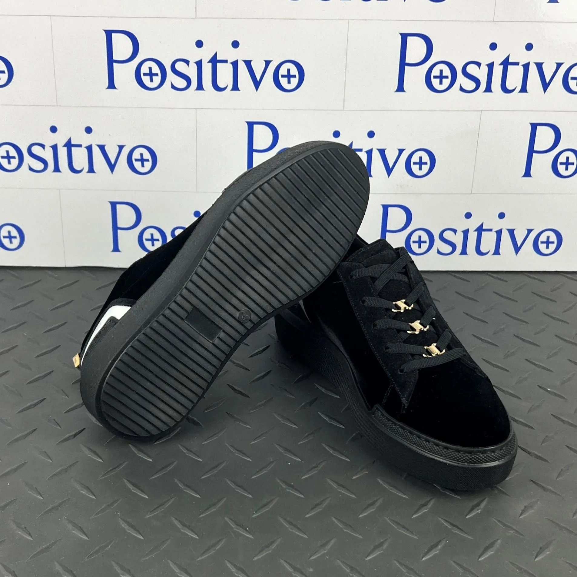 Buscemi Womens Ninna Velvet Black Leather Sneakers