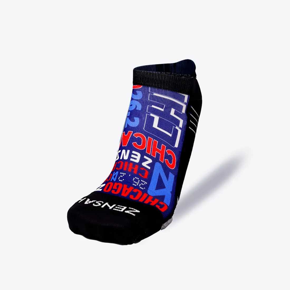 Busy Chicago Running Socks (No Show)