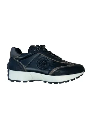Carmela black leather platform sneakers