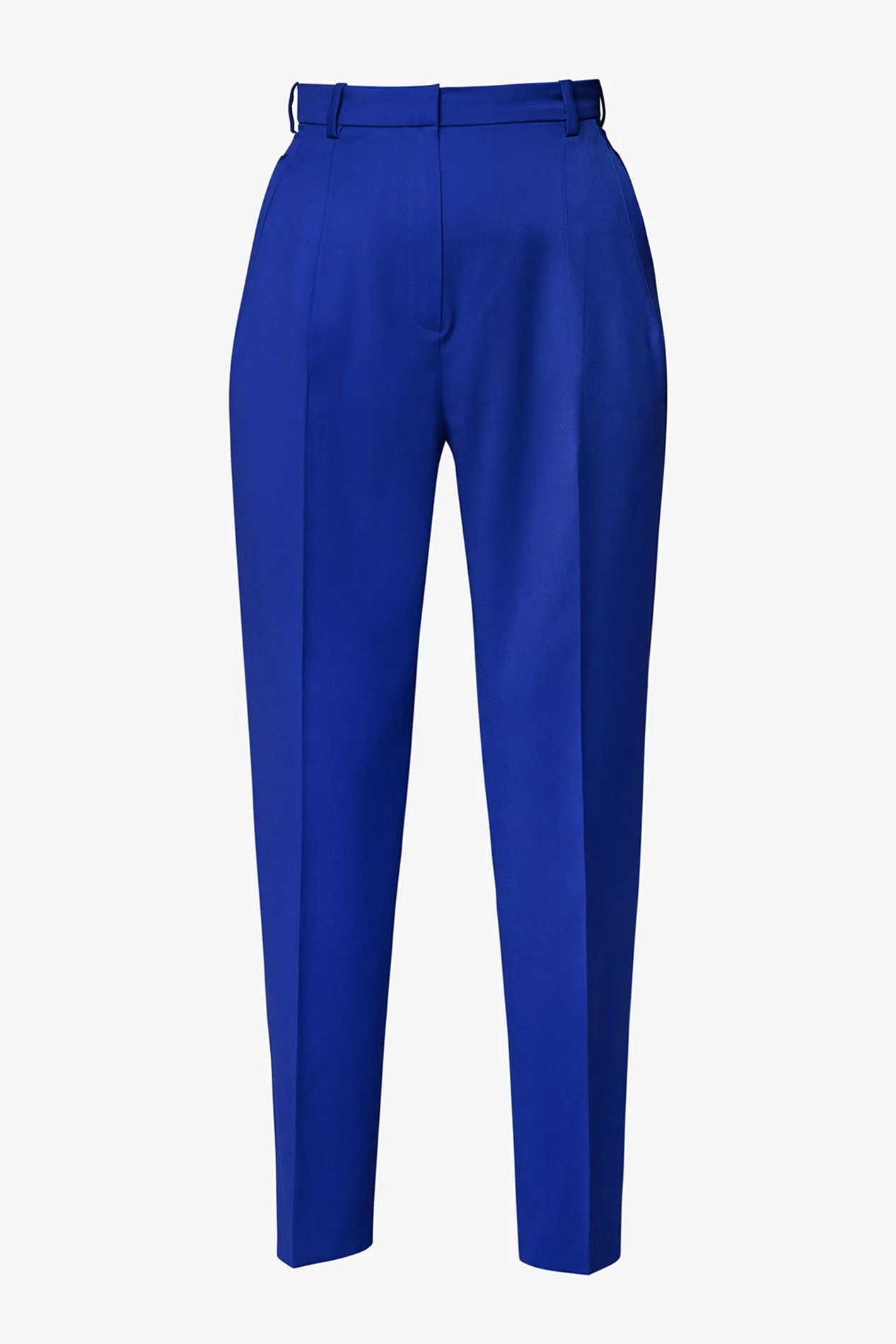 Classic Conic Wool Pants in Electric Blue