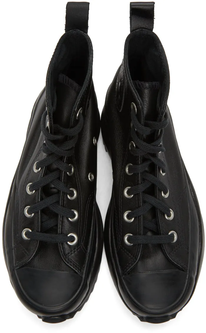 Converse Black Leather Run Star Hike High-Top Sneakers