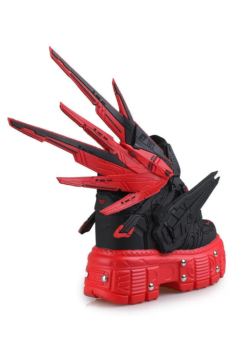 Cybergoth Circuitry Platform Sneakers [M 07 BLACK]