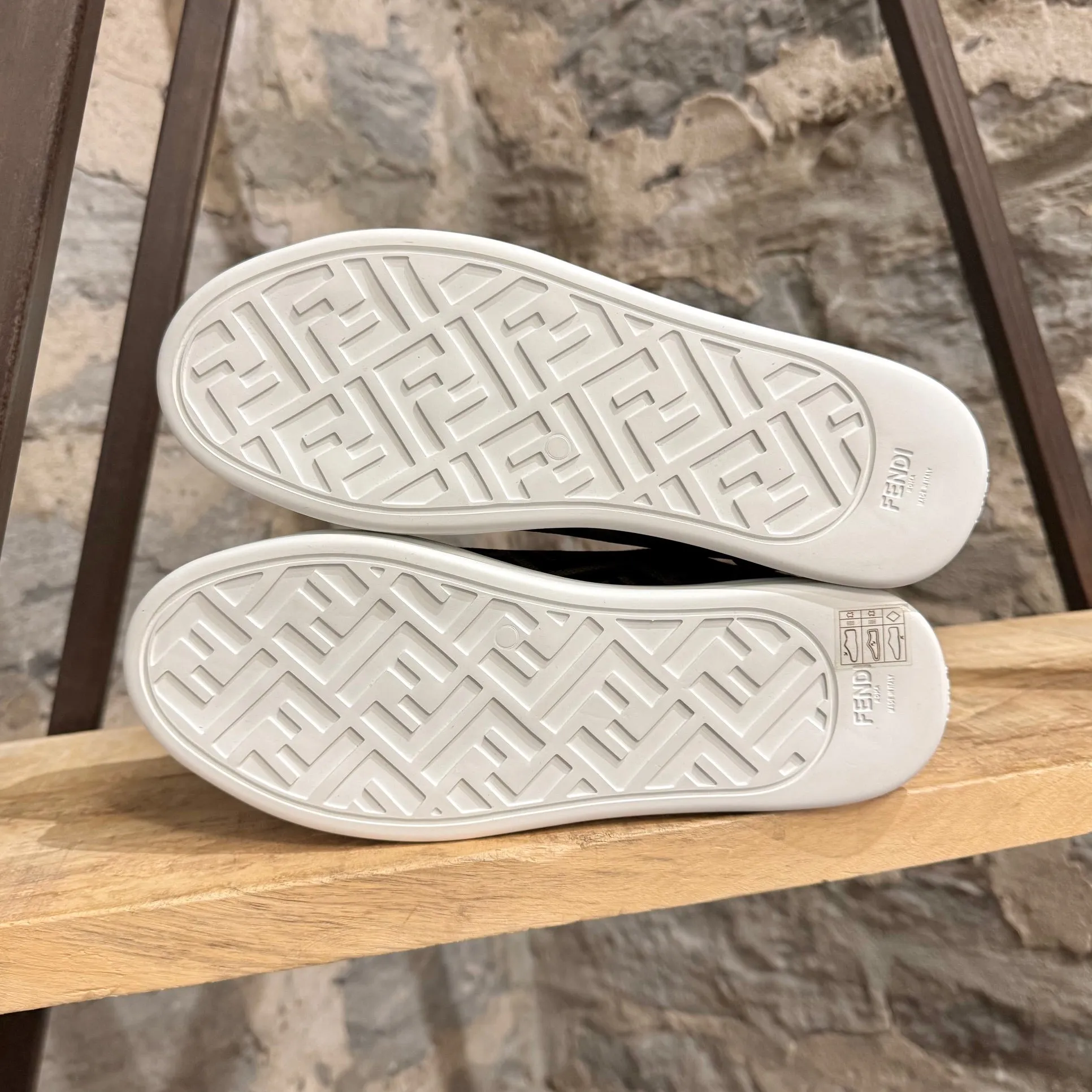 Fendi Zucca FF Brown Mesh Platform Sneakers
