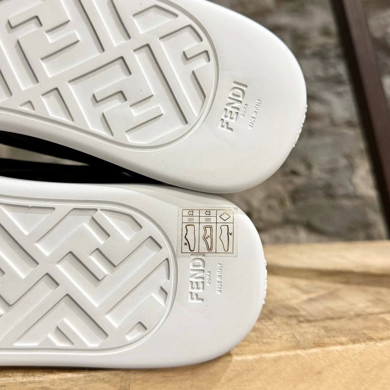 Fendi Zucca FF Brown Mesh Platform Sneakers
