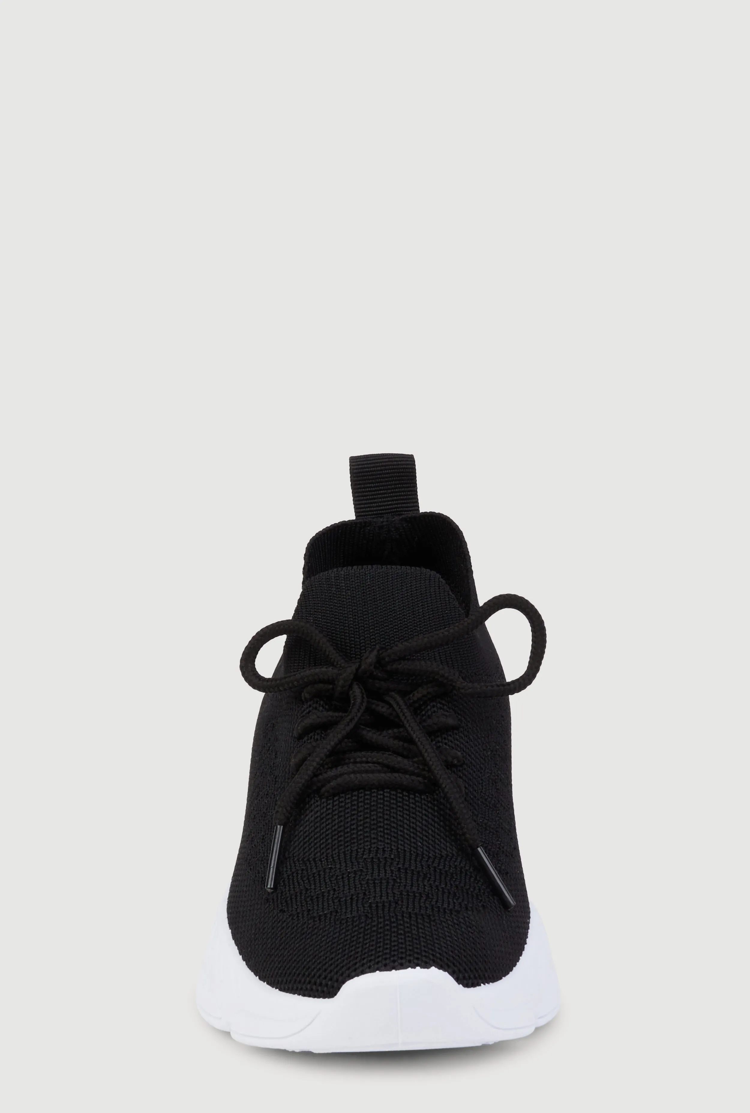Girls Textured Knit Slip On Platform Sneakers