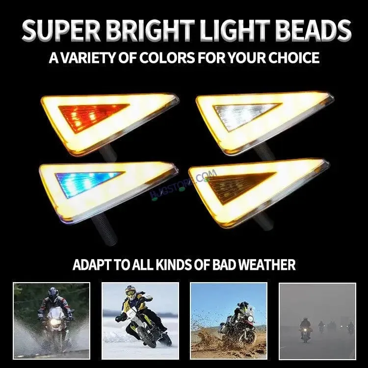 HJG Bike Indicator Waterproof Flexible Blinker Bright LED Indicators Universal For All Bike Models Motorcycle Turn Signal Lights HJG Indicator with DRL 231114 231113