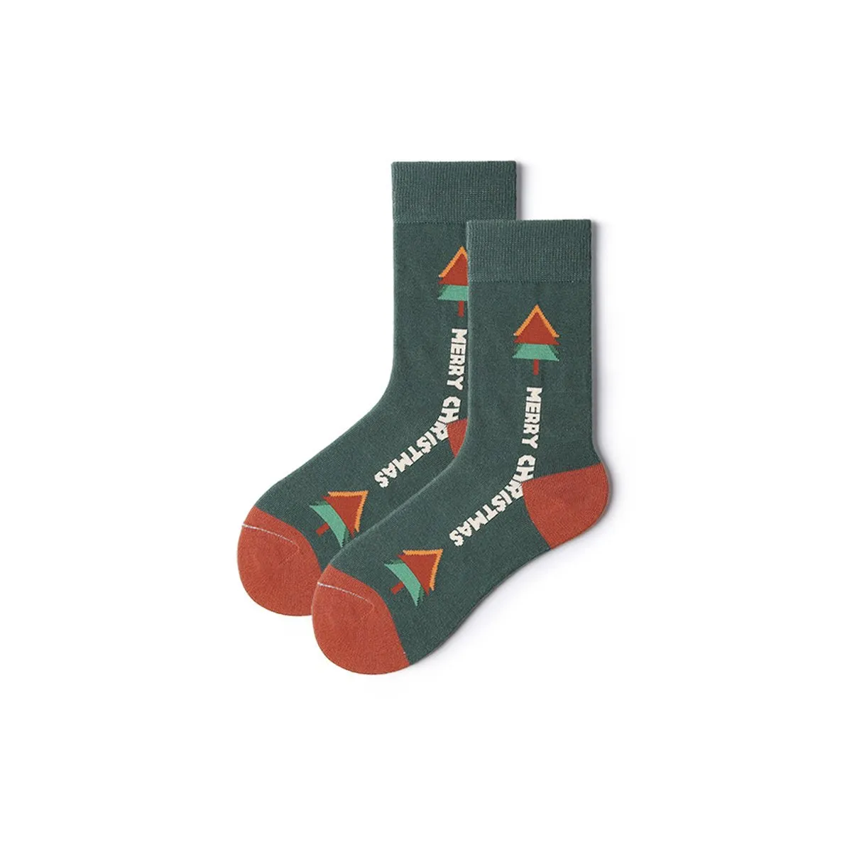 Merry Christmas All-season Unisex 5pcs Crew Socks Set