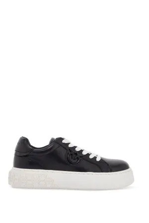 monogram detail platform sneakers with SS0071 P001 BLACK