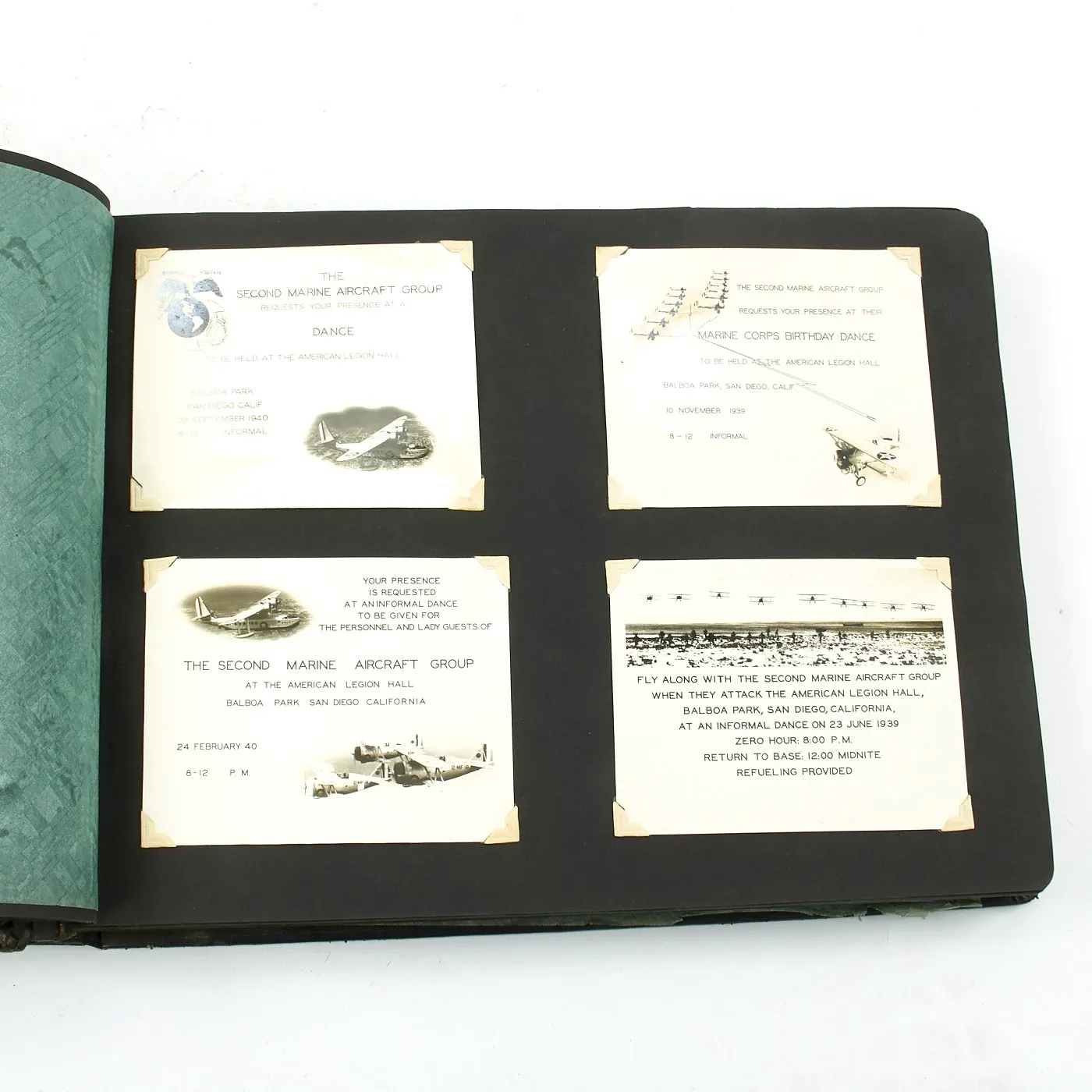 Original U.S. WWII USMC Named Enlisted Fighter Pilot VMF-211 Grouping