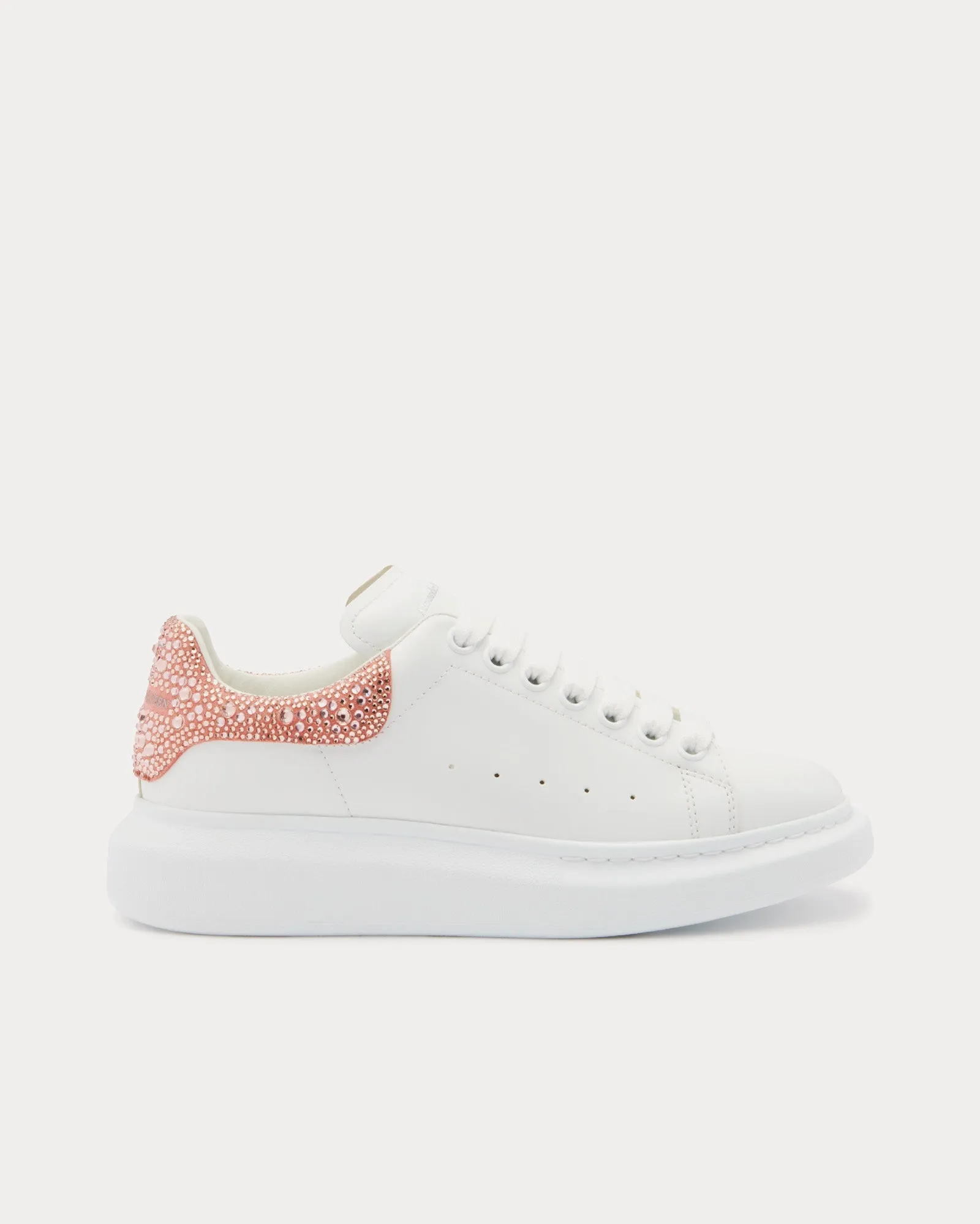 Oversized with Crystal Embellished Heel White / Clay Low Top Sneakers