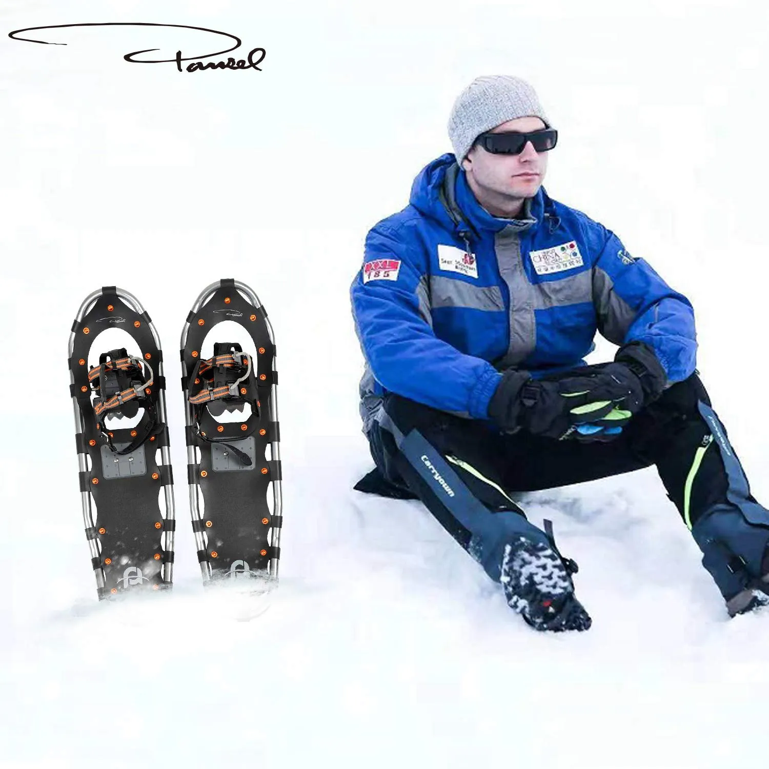 Pansel 25" Lightweight Aluminum Snowshoes for Men, Women, Youth   Tote
