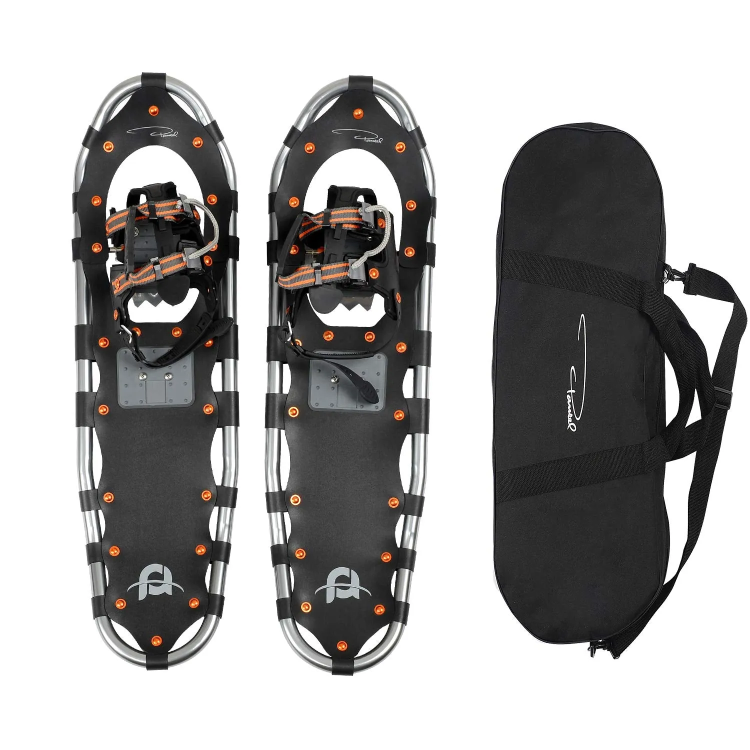 Pansel 25" Lightweight Aluminum Snowshoes for Men, Women, Youth   Tote