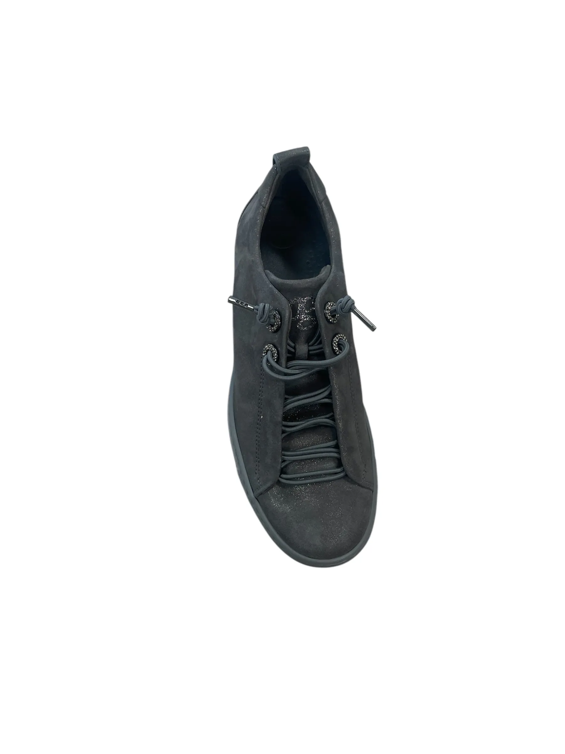 Paul Green grey leather platform sneakers