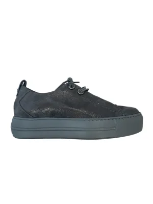 Paul Green grey leather platform sneakers