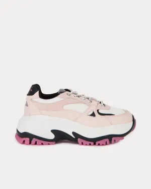 Platform Tweed Light Pink Low Top Sneakers