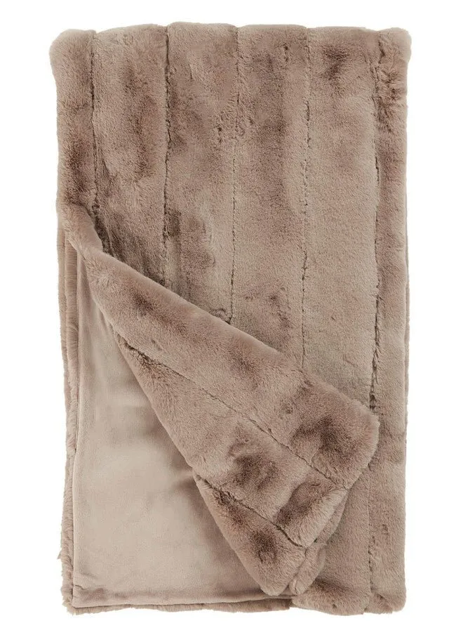 Posh Mink Latte Throw Faux Fur