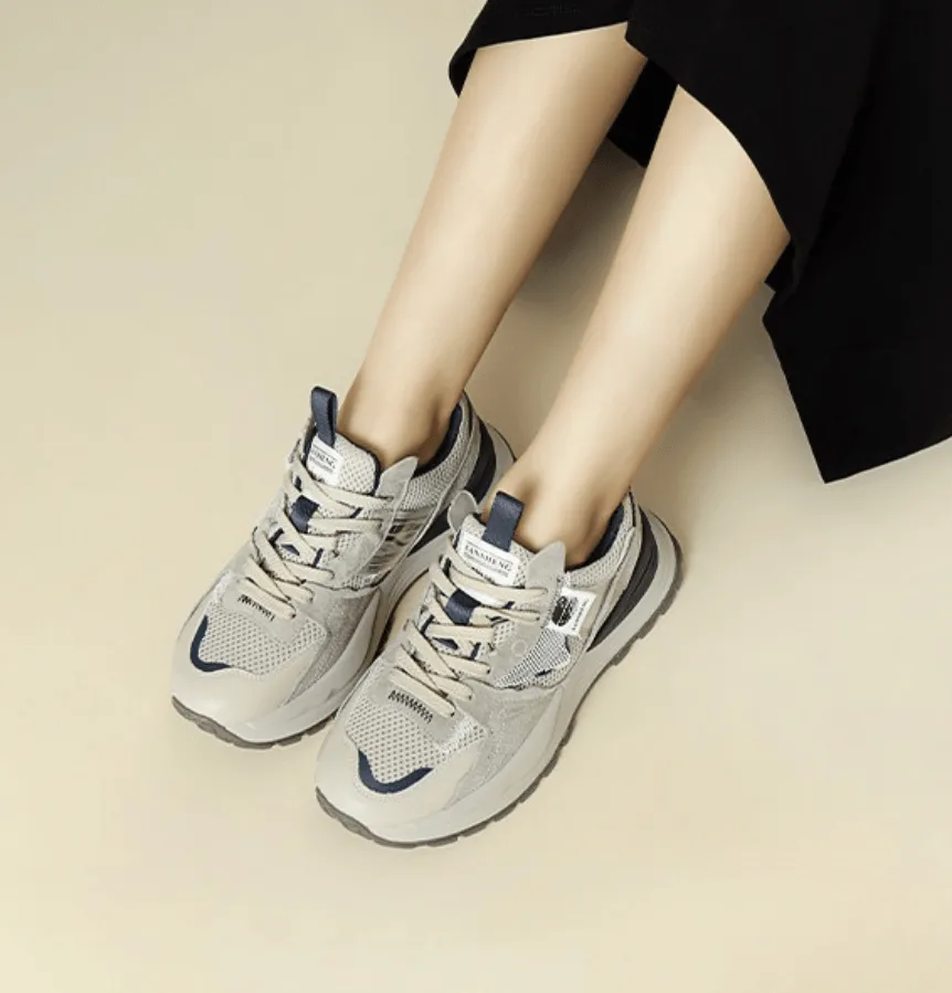 Retro Platform Sneakers for Women – Easy Matching & Mesh Surface