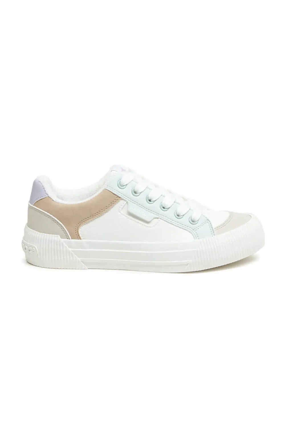 Rocket Dog Cheery Color Block Sneakers for Women in White | CHEERYBLOCKED-199