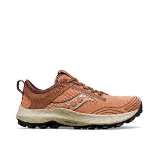 Saucony Women's Peregrine 14 RFG Trail Running Shoes in Clove/Cacao SS24