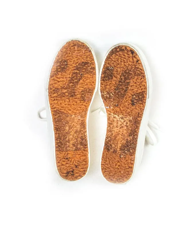 Superga White Canvas Platform Sneakers