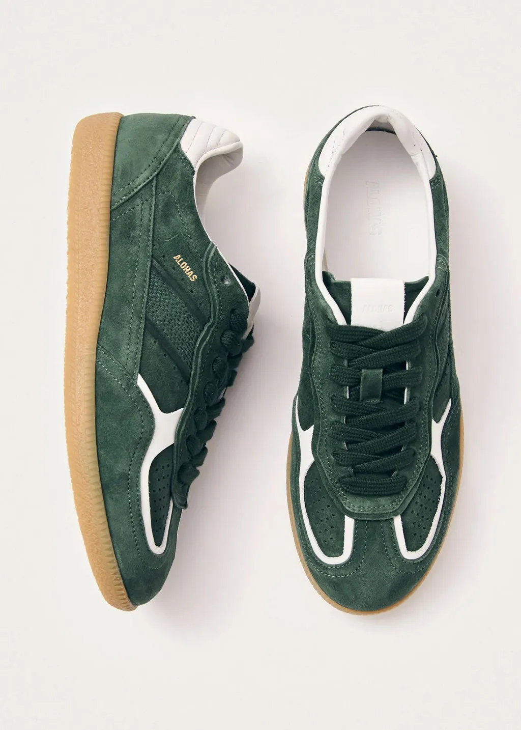 Tb.490 Rife Forest Green Leather Sneakers
