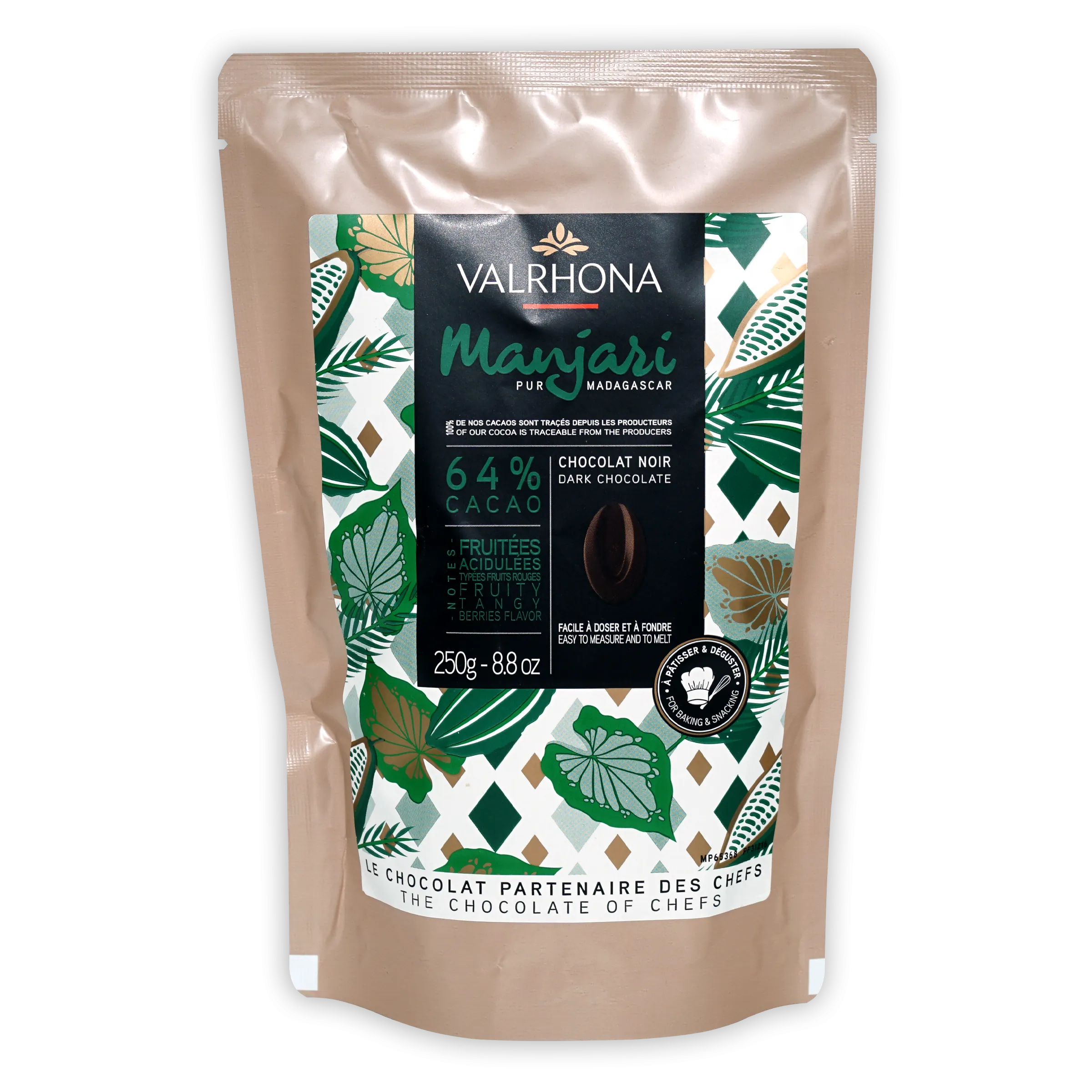 Valrhona Baking Feves Manjari Dark Chocolate 64%