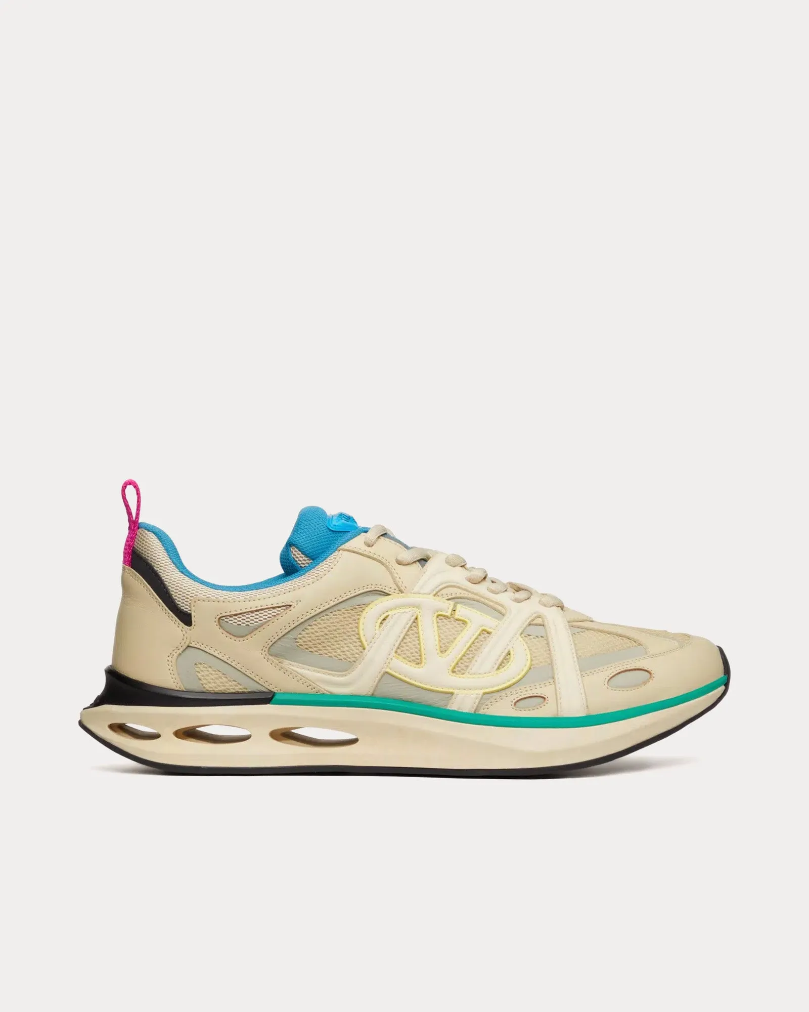 Vlogo Easyjog Calfskin & Fabric Beige / Parrot / Lime Sorbet / Black Low Top Sneakers