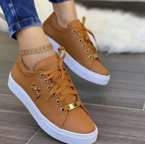 Women round toe platform casual rubber shoes